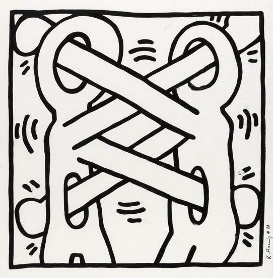 542x550 Keith Haring Coloring Pages