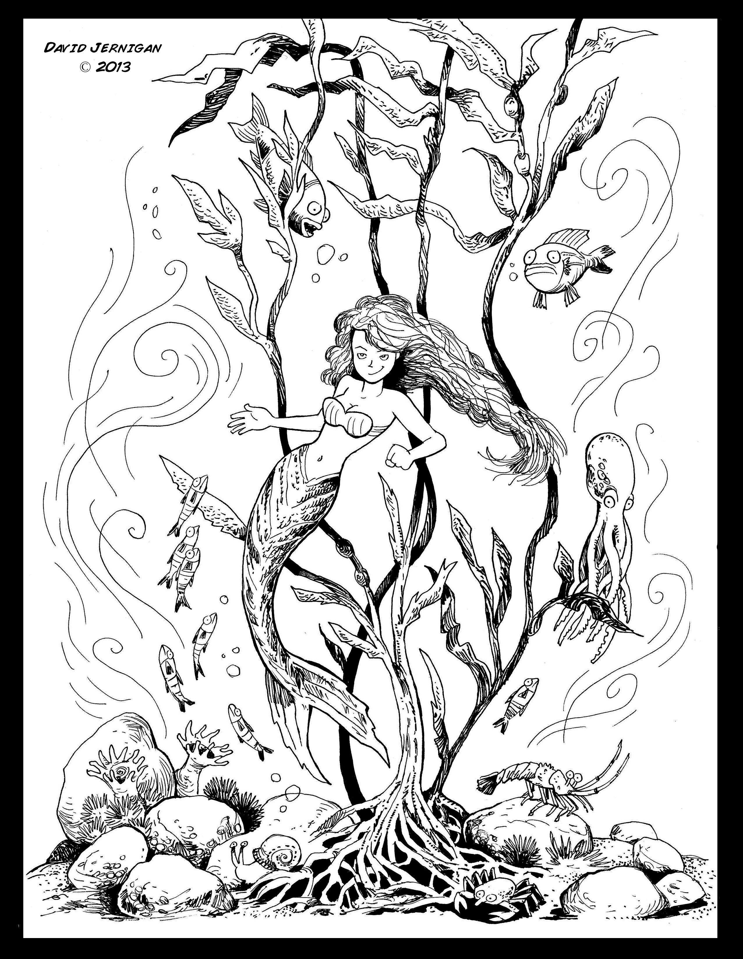 2552x3296 Kelp Forest Drawing