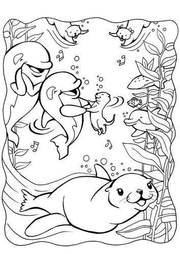 354x500 Kelp Forest Coloring Page Mare Kelp Forest