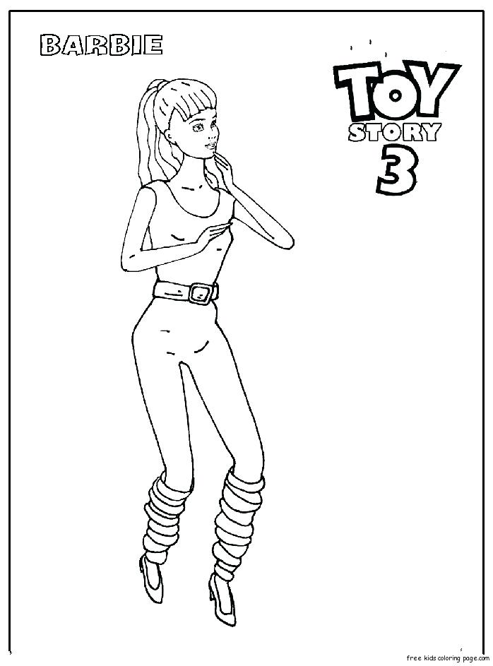 698x943 Barbie And Ken Printable Coloring Pages Toy Story 3 For Fuhrer