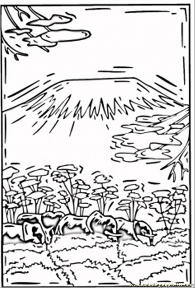 650x963 Coloring Pages Mount Kilimanjaro (Countries Gt Africa)