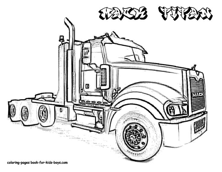 736x569 Semi Trucks Coloring Pages Related Searches