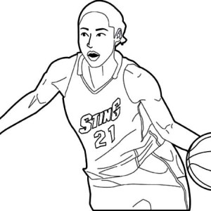 300x300 Kevin Durant Is Nba Player Coloring Page Color Luna