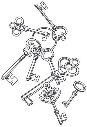 Key Coloring Page