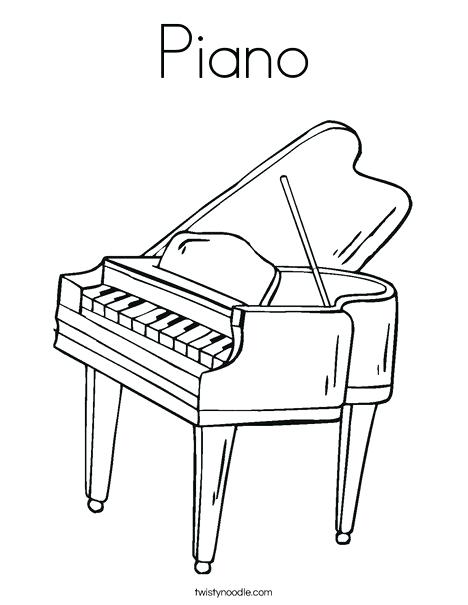 468x605 Piano Coloring Pages Piano Coloring Page Piano Keyboard Colouring