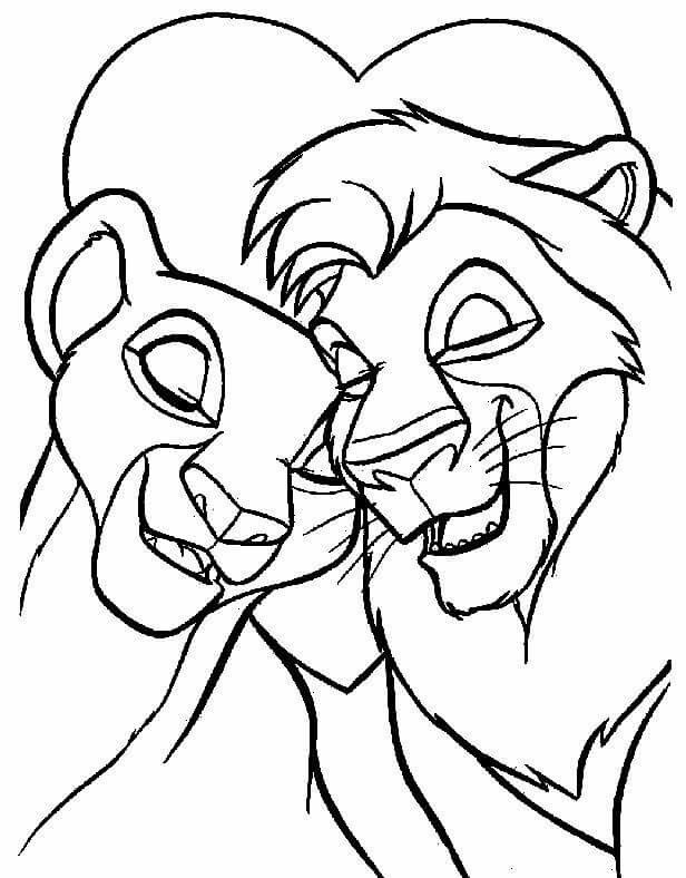 616x788 Disney Coloring Pages Lion King 2 The Lion King 2 Kovu And Kiara