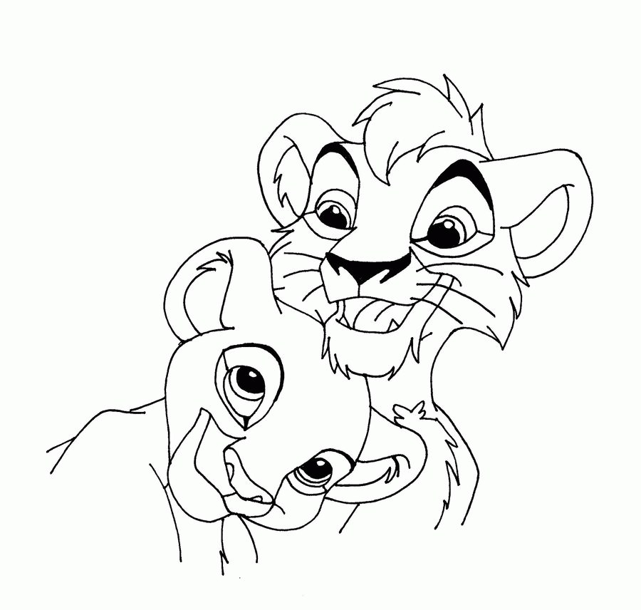 900x856 Kiara And Kovu Coloring Pages
