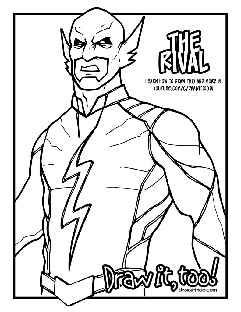 791x1024 Kid Flash Coloring Pages Draw It Too 16 P The Rival Page Cw