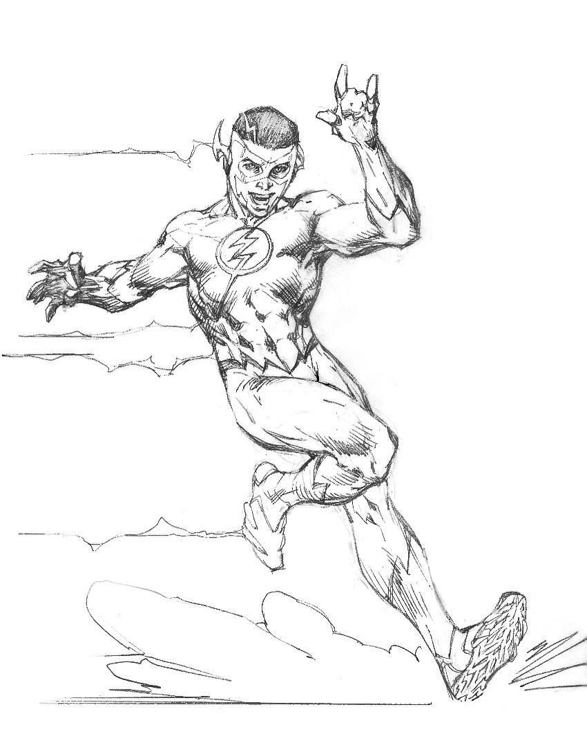 850x1062 Kid Flash Pencils By Jim Lee