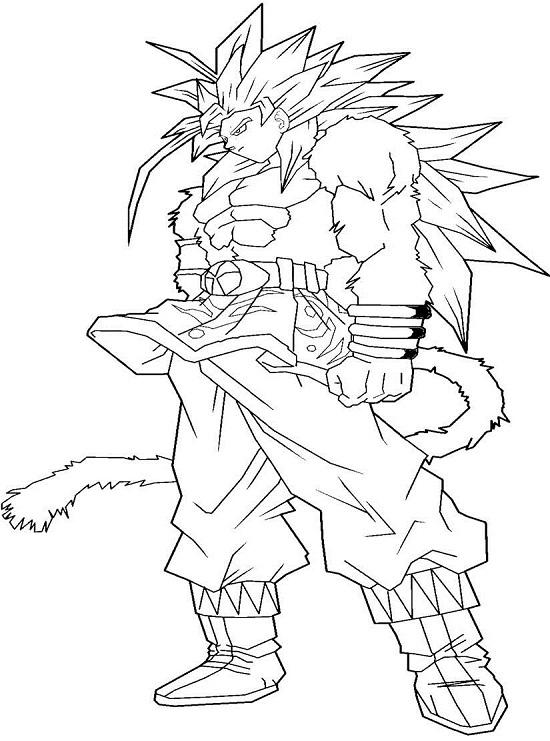 550x741 29 Goku Super Saiyan Coloring Pages, Goku Coloring Pages