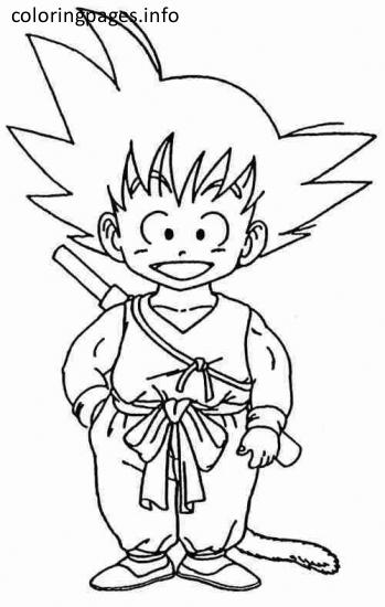 349x550 Kid Goku Coloring Pages Coloring Pages Kid Goku