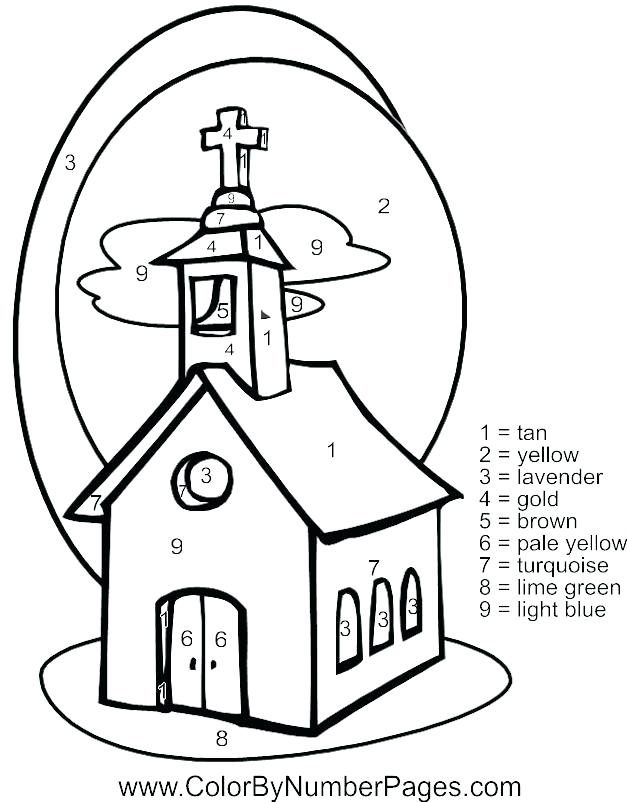 627x802 Church Coloring Pages For Kids Church Coloring Page Download Free
