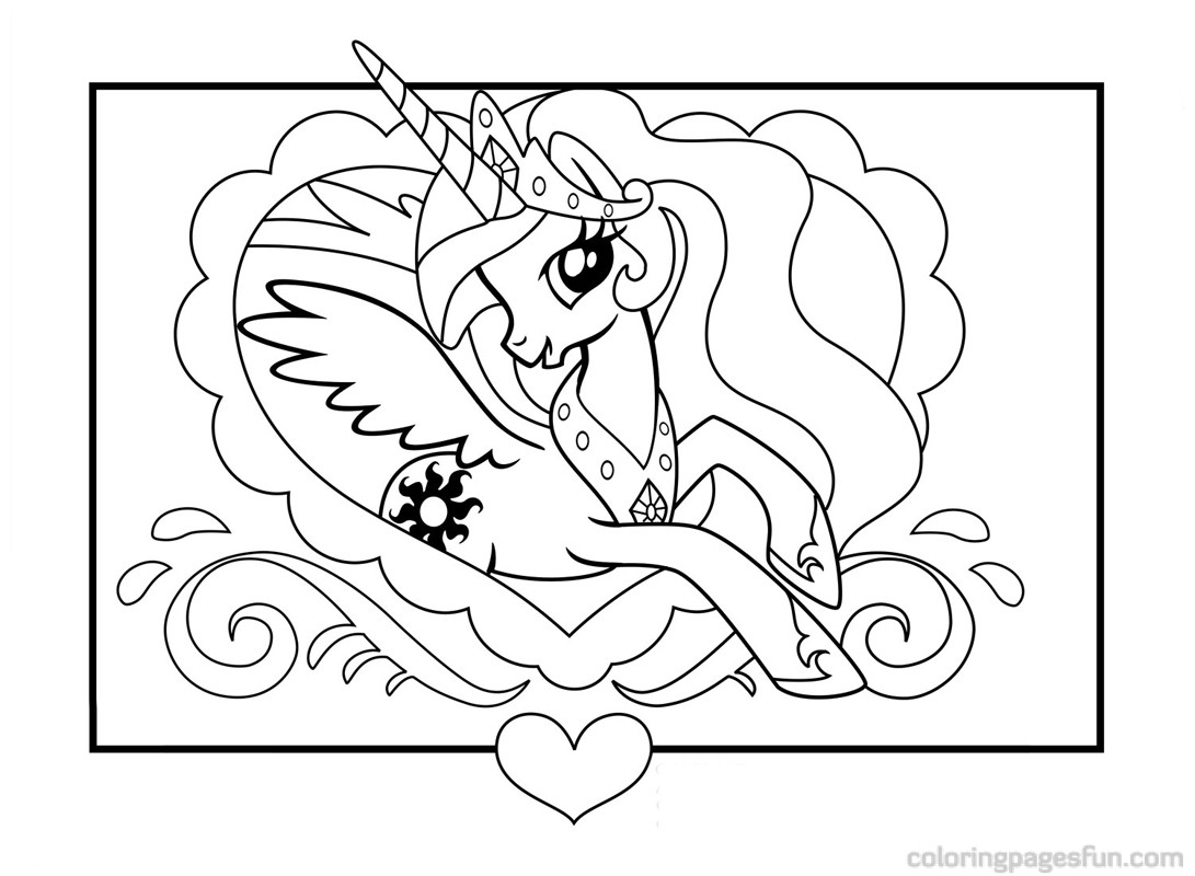 1091x800 My Little Pony Coloring Page The Sun Flower Pages
