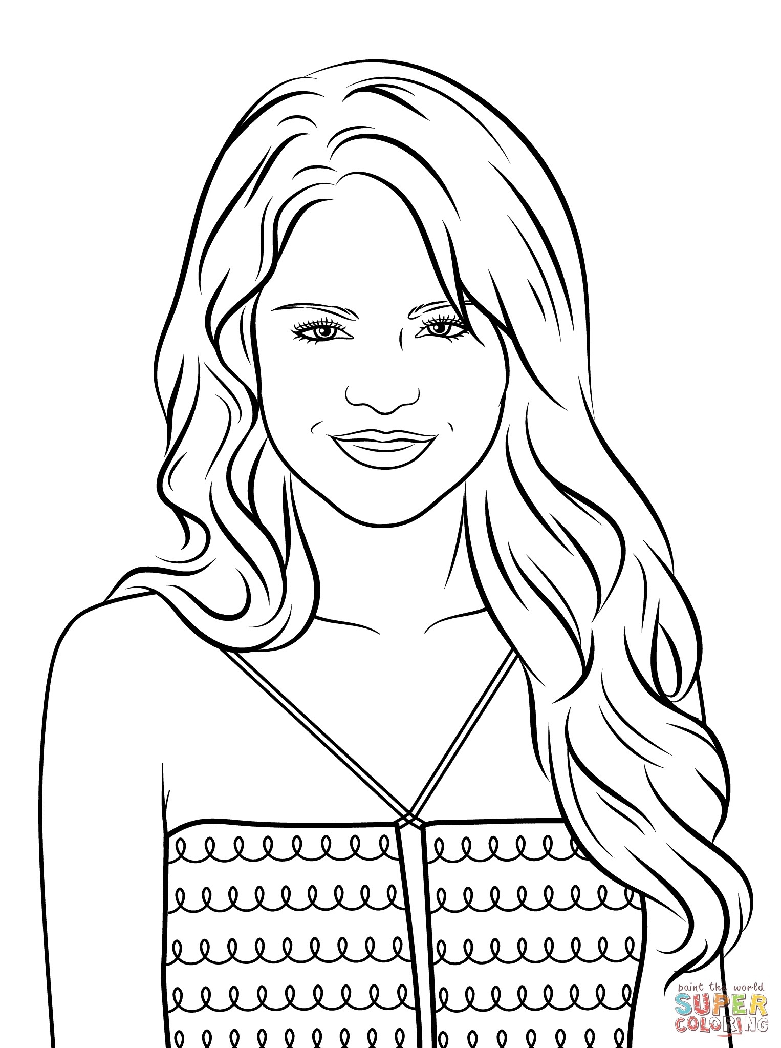 1526x2046 Coloring Pages Selena Gomez Printable Coloring For Kids 2018