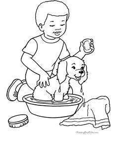 236x288 Farm Work And Chores Coloring Pages Printable Boy Feeding