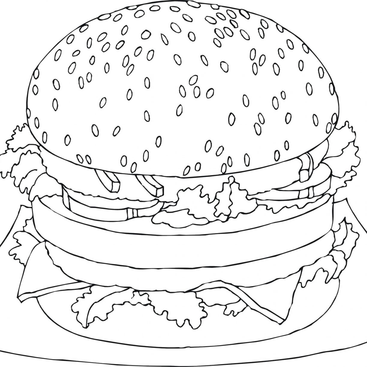 1224x1224 Food Sandwich Coloring Pages Doodle Art Free Kids Peanut Butter