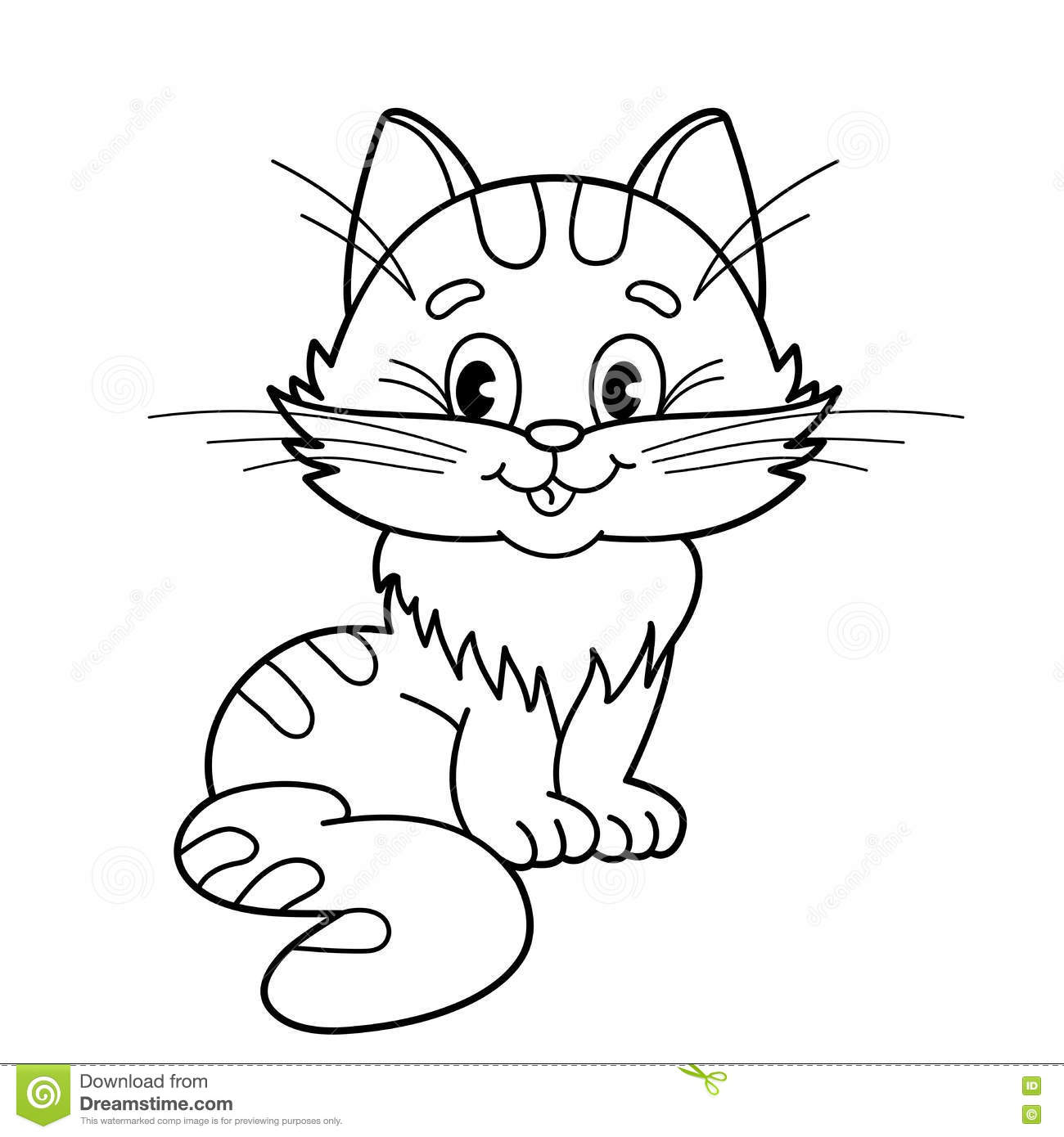 1300x1390 Best Outline Pictures For Coloring Page Of Cartoon Fluffy Cat Book