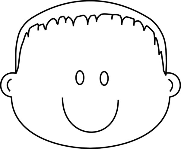 600x496 Smiley Face Coloring Page. Stunning Preschool Kid Type Of Face