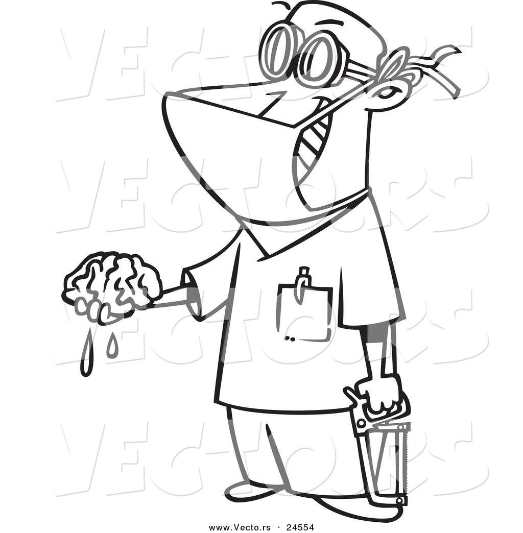 1024x1044 Cartoon Clipart Of Black And White Elephant Surgeon Doctor