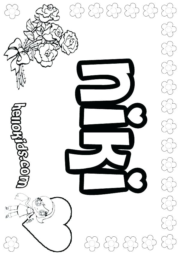 600x849 Beautiful Names Coloring Pages Online Dinosaur With Page Best