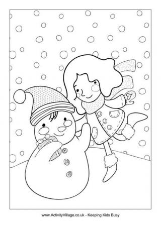 320x452 Winter Colouring Pages For Kids