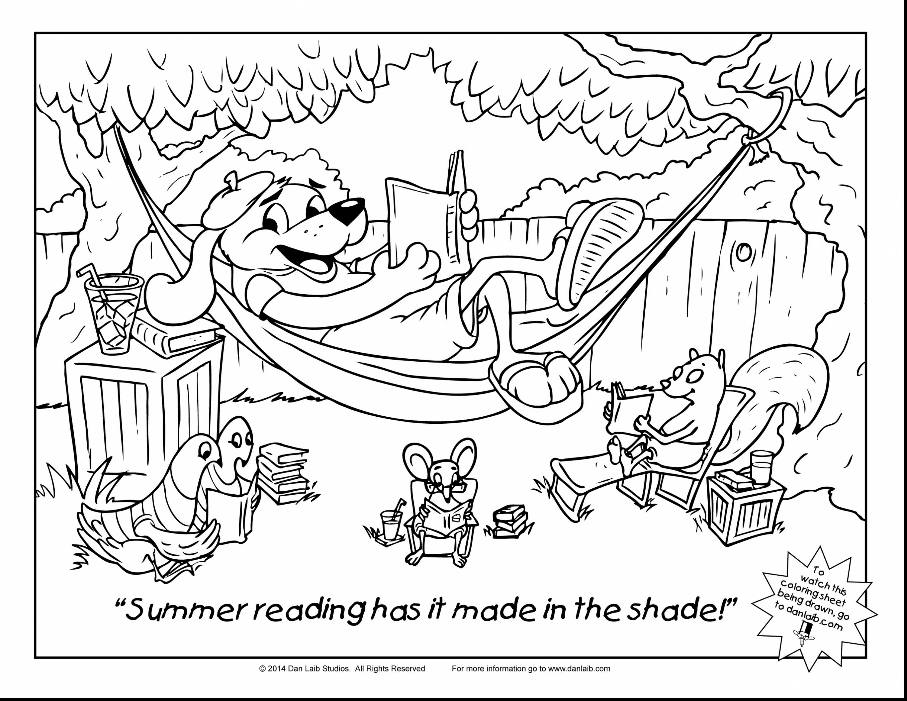 3085x2384 Tiger Reading A Book Free Coloring Page Animals Kids Pages