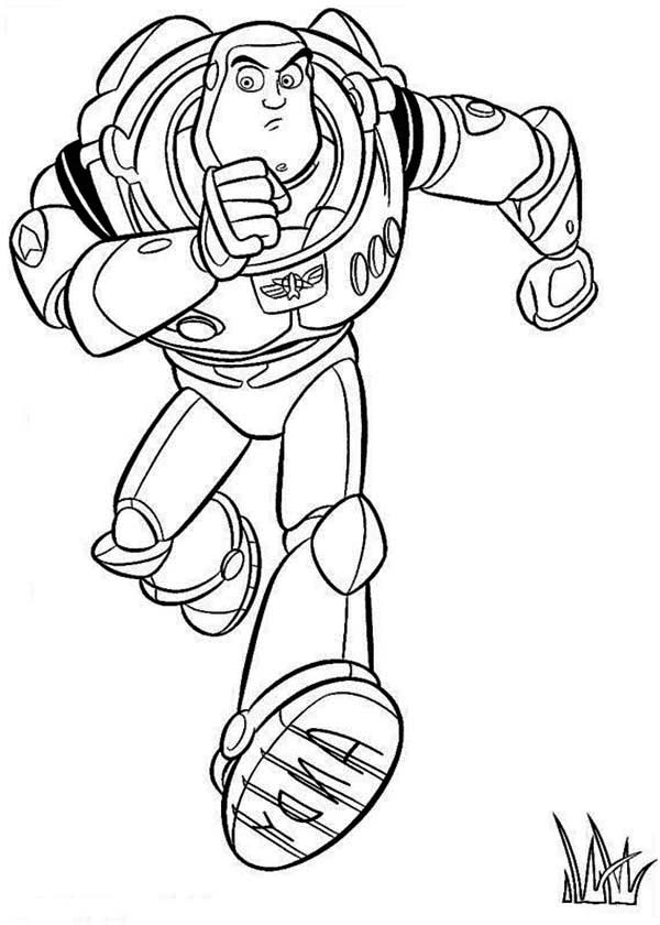 Kids Running Coloring Page