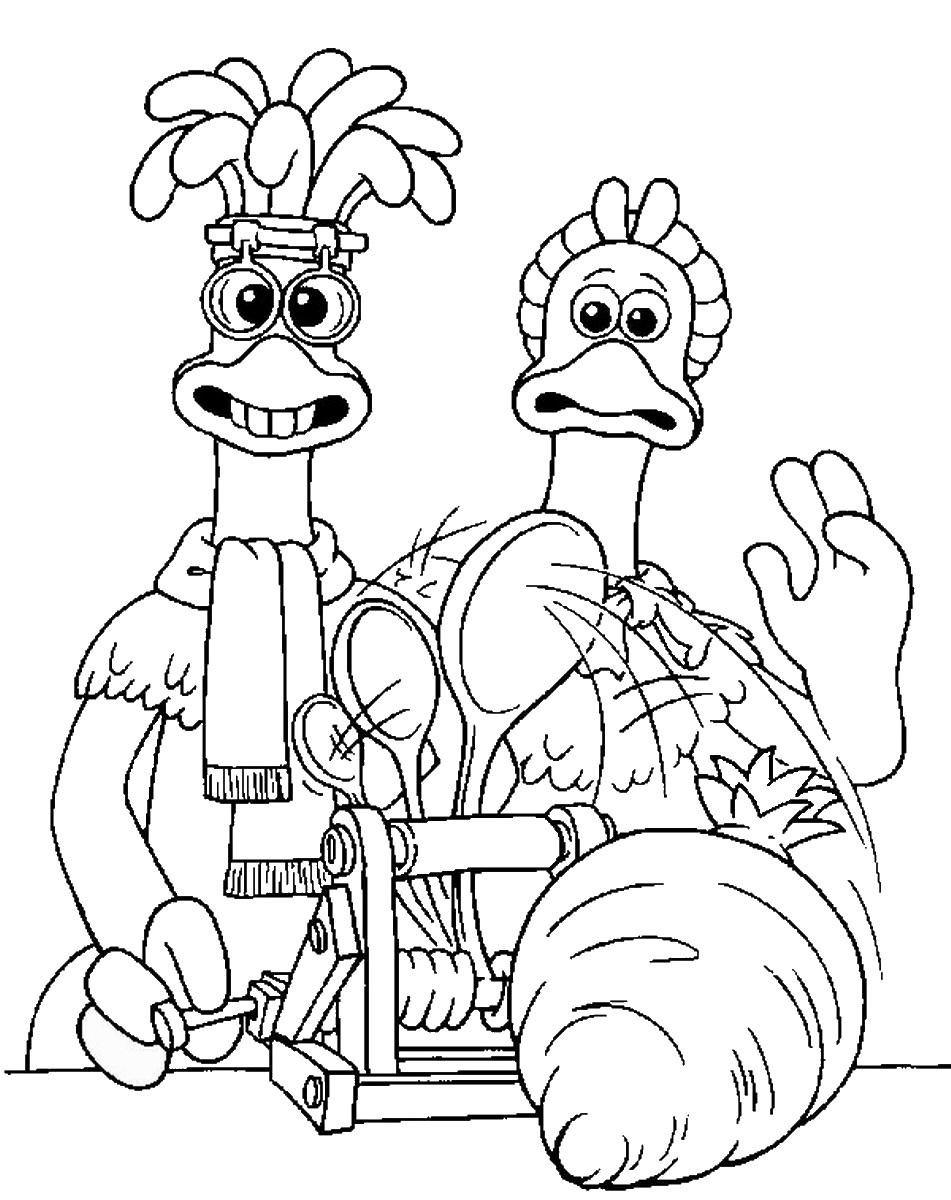 951x1200 Chicken Run Coloring Pages