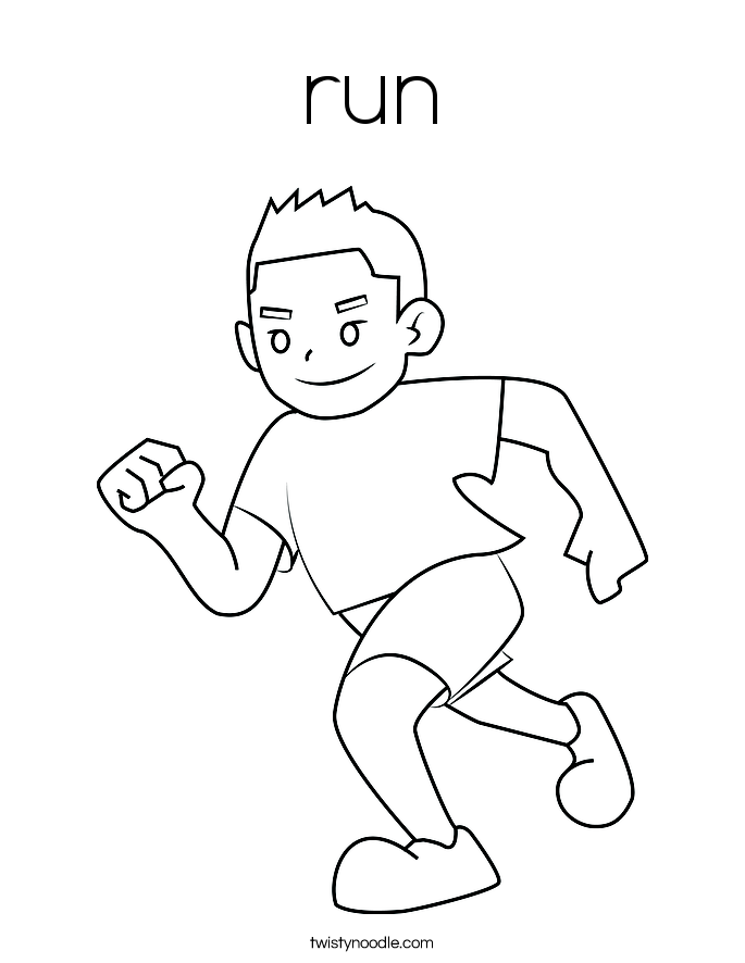 685x886 Run Coloring Page