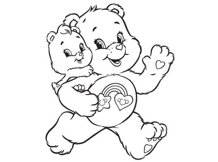 450x334 Wonderheart Bear Coloring Pages Tag Along Care Bears Activity Ag