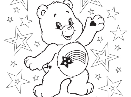440x327 Bear Coloring Meet America Cares Bear Care Bears Coloring Page Ag