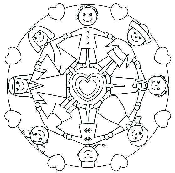 558x553 Coloring Pages For Toddlers Children Of The World Coloring Page