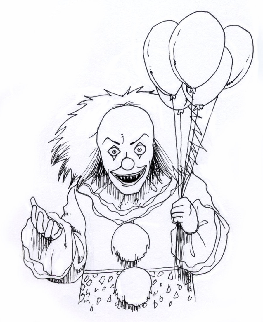 900x1103 Killer Clown Coloring Pages Gallery Coloring For Kids 2018