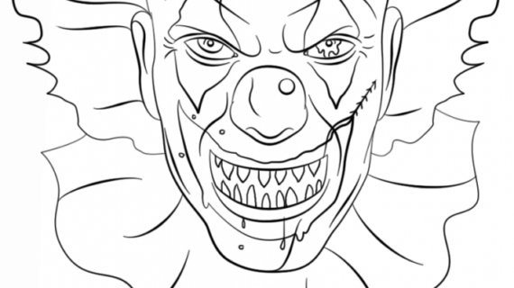 570x320 Scary Clown Drawings How To Draw A Clown Killer Evil Clown Step