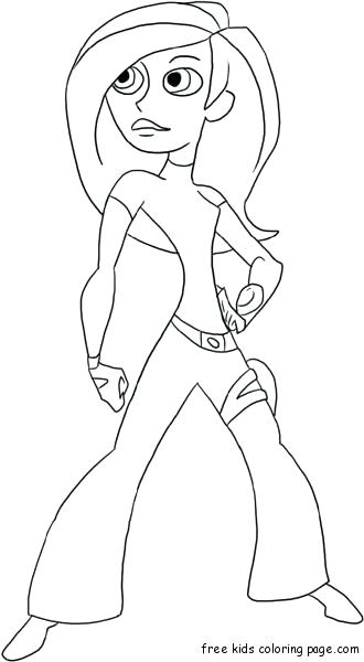 330x600 Kim Possible Coloring Pages X Kim Kardashian Coloring Pages