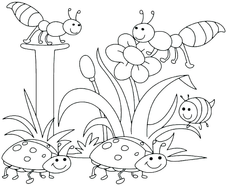 878x720 Printable Spring Coloring Pages Free Icontent