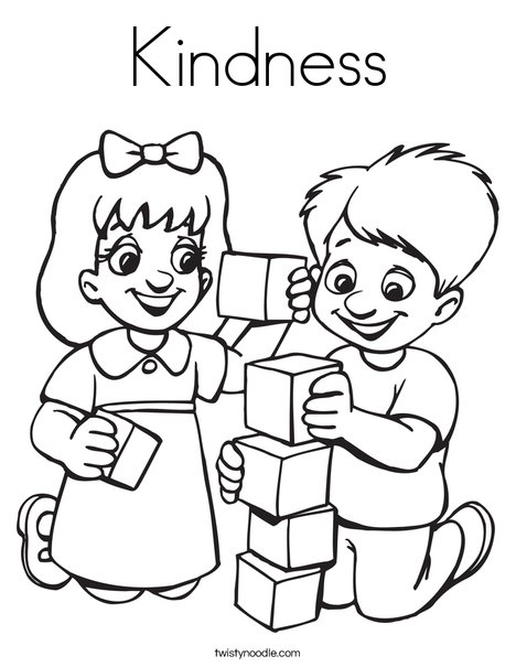 468x605 Kindness Coloring Page