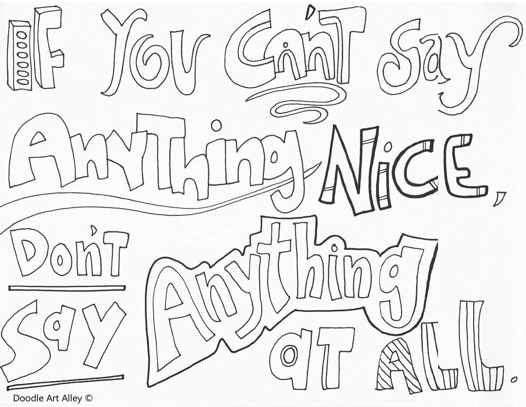 1035x800 Kindness Quote Coloring Pages