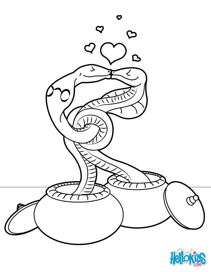 820x1060 Cute Cartoon Cobra Coloring Page Free Printable Animals Shelby