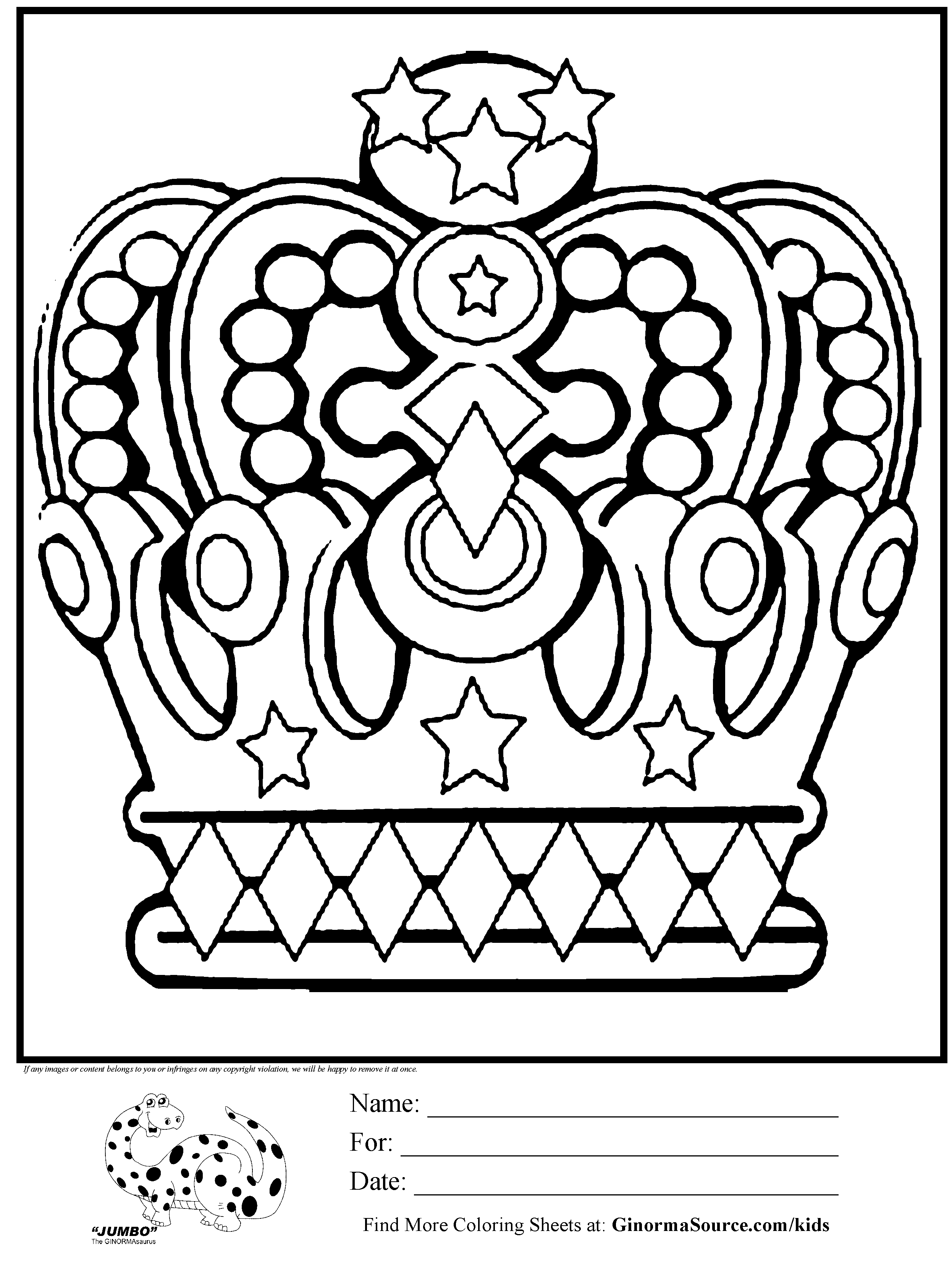 King Crown Coloring Page