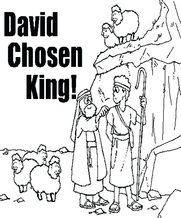 600x722 King David Coloring Page Coloring Pages Bible King King David