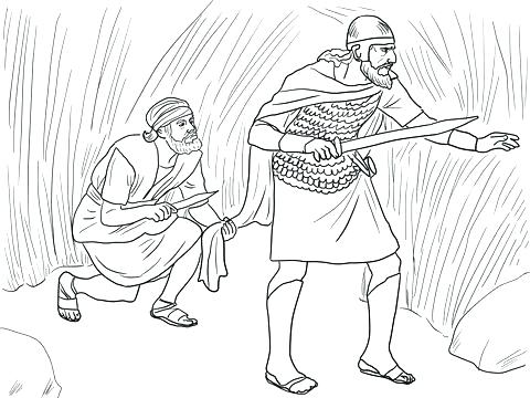 480x360 King David Coloring Page Shepherd Boy King 4 King David Colouring