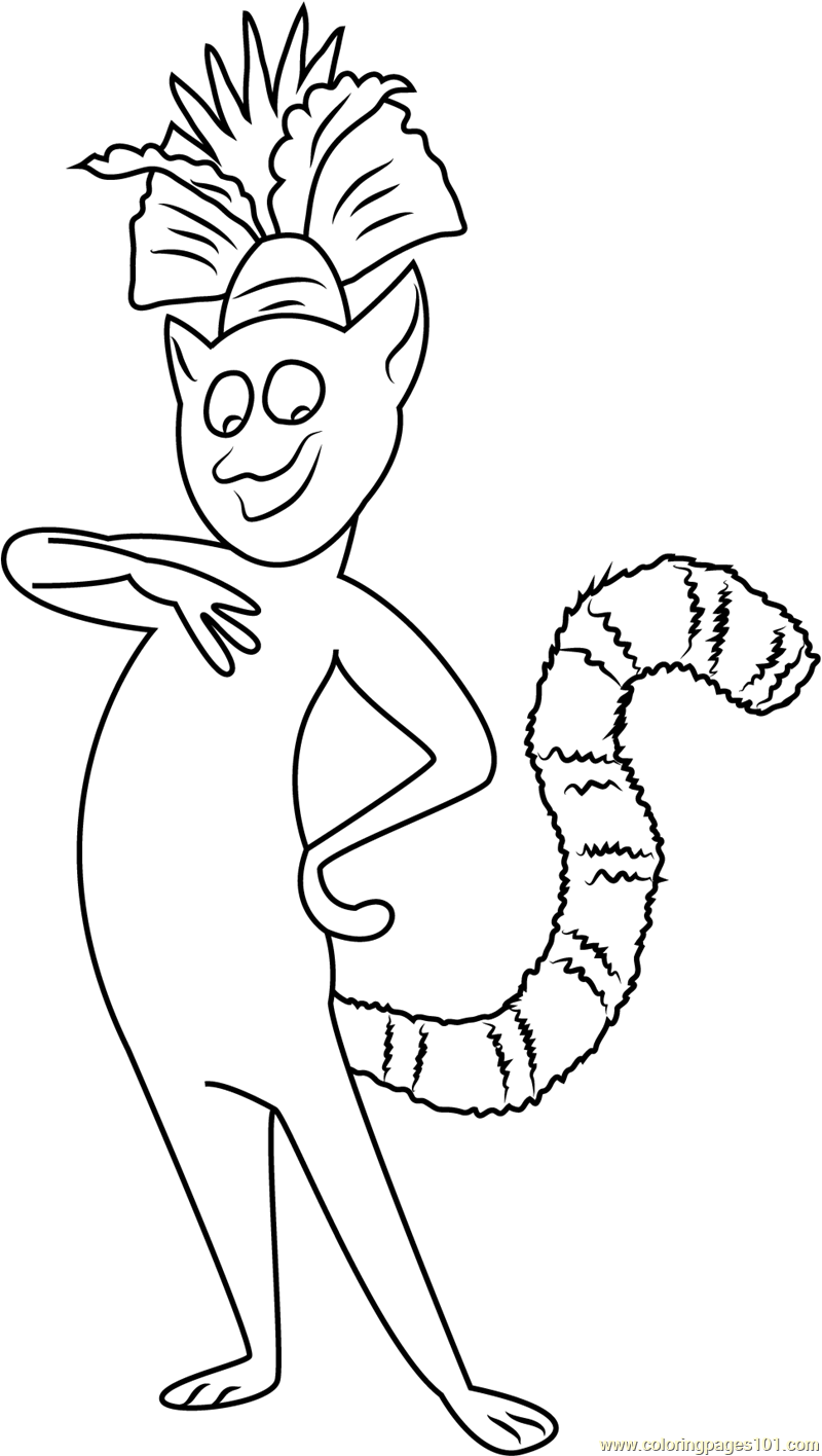 800x1416 King Julien Xiii Coloring Page