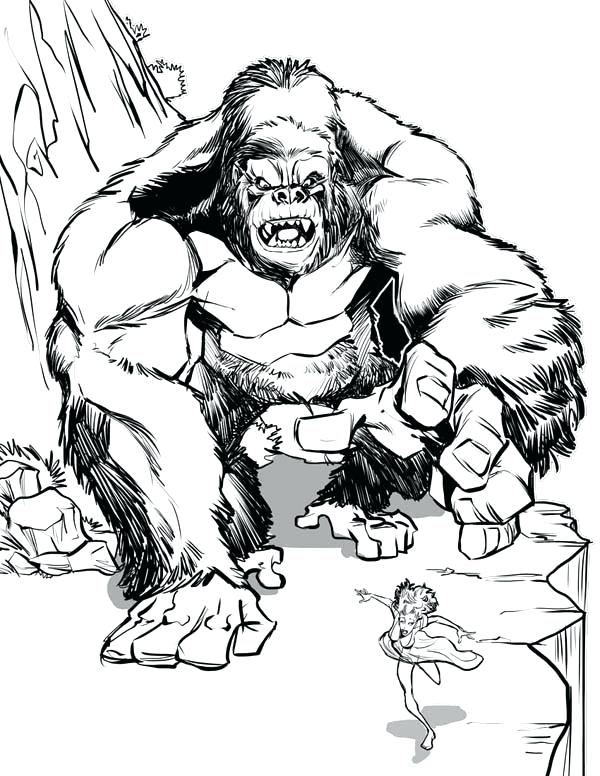 600x776 King Kong Coloring Pages King Chase Coloring Pages Donkey Kong