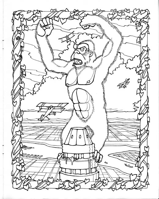 520x650 King Kong Coloring Page By Mark Savee King Kong