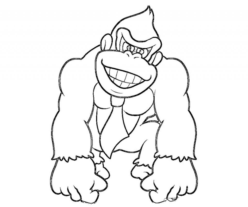 1024x853 Love Donkey Kong Coloring Pages Free Coloringsuite Com In Donkey