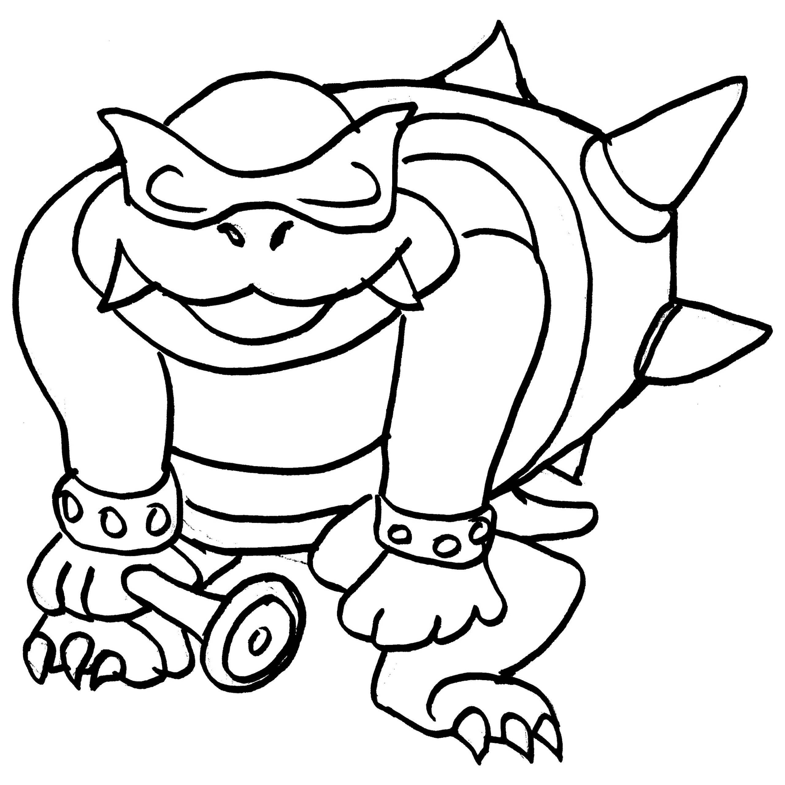 2560x2560 King Koopa Coloring Pages Free Coloring For Kids 2018