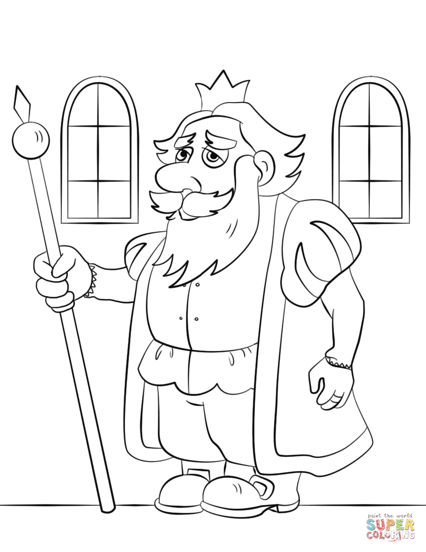 848x1098 Cartoon King Coloring Page Pages