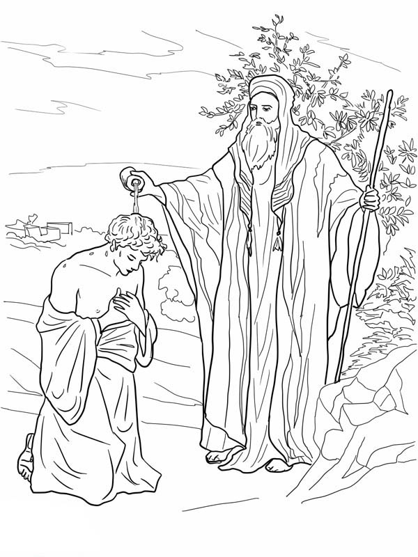 600x800 Samuel Anoiting Saul As King In King Saul Coloring Page