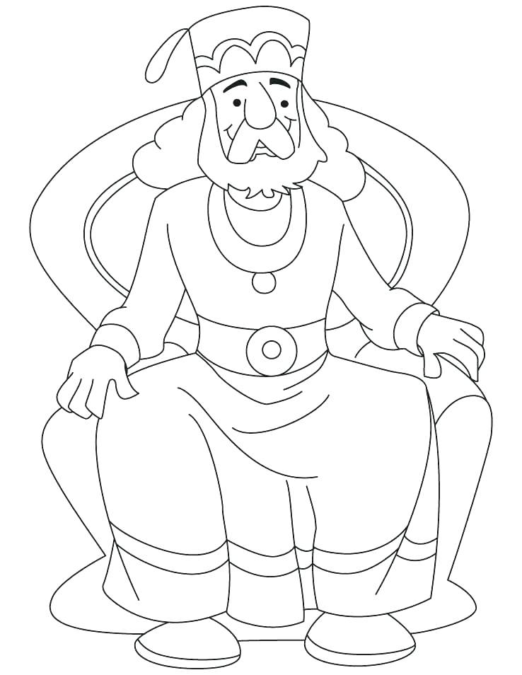 738x954 King Solomon Coloring Pages King Coloring Page King Sitting On His